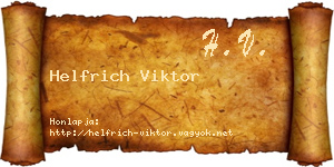Helfrich Viktor névjegykártya